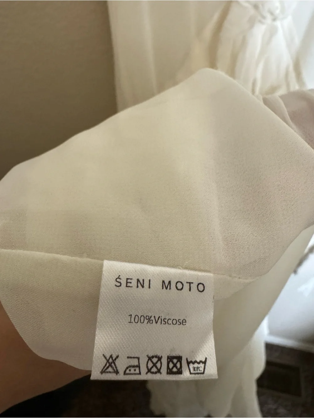 Seni‎ Moto Ozun Maxi Dress Sz L Ivory Ruffle Dreamy Romantic NEW